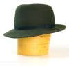 Pánsky klobúk králičia srsť zdobený stuhou - oliva-55/56 Pánsky klobúk králičia srsť zdobený stuhou - oliva-55/56