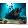 Sablio Plagát Vrak drevenej lode na dne mora - 90x60 cm Sablio Plagát Vrak drevenej lode na dne mora - 90x60 cm