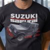 Tričko s potlačou SUZUKI SAMURAI Dámsky Čierna S Tričko s potlačou SUZUKI SAMURAI Dámsky Čierna S