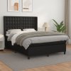 Box spring postel s matrací černá 140x200 cm umělá kůže Černý 3132501 Box spring postel s matrací černá 140x200 cm umělá kůže Černý 3132501