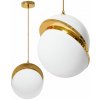Toolight Toolight, závesná stropná lampa akrylová guľa 1xE27 APP481-1CP, biela-zlatá, OSW-00598 Toolight Toolight, závesná stropná lampa akrylová guľa 1xE27 APP481-1CP, biela-zlatá, OSW-00598