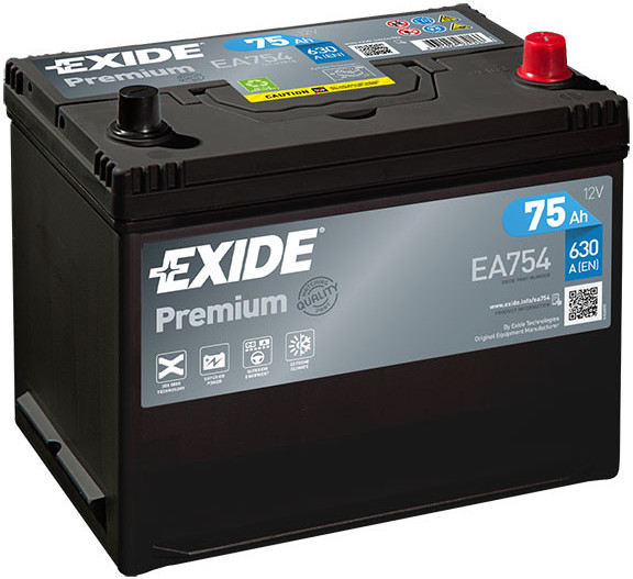 Exide Premium 12V 75Ah 630A EA754