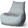 Sablio Sedací vak Bean Biele lístky - 60 x 70 x 70 cm Sablio Sedací vak Bean Biele lístky - 60 x 70 x 70 cm