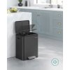 Songmics Kôš na triedený odpad 2 x 15 l čierna