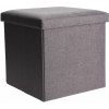 HOMESTYLING Taburet s úložným prostorem 38x38cm šedá KO-101000520seda HOMESTYLING Taburet s úložným prostorem 38x38cm šedá KO-101000520seda