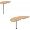 Office Pro kancelársky prídavný stôl GPx polkruh 60 cm dub
