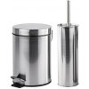 EXCELLENT HOUSEWARE Odpadkový kôš na wc + wc kefa s držiakom nerez EXCELLENT HOUSEWARE Odpadkový kôš na wc + wc kefa s držiakom nerez