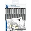 Liner, sada, 12 rôznych hrúbok, STAEDTLER Liner, sada, 12 rôznych hrúbok, STAEDTLER