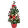 DOMMIO Vianočný stromček ozdobený – červený, 35 cm