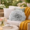 Eurofirany Okrúhla dekoračná obliečka FLORES – 3D kvet, , 40 cm sivá Polyester 40 cm kruh - možnosť úpravy rozmeru Eurofirany Okrúhla dekoračná obliečka FLORES – 3D kvet, , 40 cm sivá Polyester 40 cm kruh - možnosť úpravy rozmeru