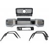 KITT Front Bumper with Fender Flares Wheel Arches and Front Grille Black suitable for Mercedes G-Class W463 (1989-2018) G65 Design KITT Front Bumper with Fender Flares Wheel Arches and Front Grille Black suitable for Mercedes G-Class W463 (1989-2018) G65 Design