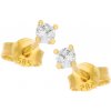 Argento Zlaté náušnice - číry okrúhly zirkón, priemer 2,5 mm 6A021 Argento Zlaté náušnice - číry okrúhly zirkón, priemer 2,5 mm 6A021