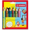 Stabilo Multifunkčná farbička woody 3v1 duo dvojfarebná tuha 6 ks sada so strúhadlom Stabilo Multifunkčná farbička woody 3v1 duo dvojfarebná tuha 6 ks sada so strúhadlom