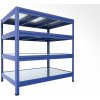 Kovový regál do technickej miestnosti Biedrax 35 x 120 x 90 cm, modrý - 4 police pozink Kovový regál do technickej miestnosti Biedrax 35 x 120 x 90 cm, modrý - 4 police pozink