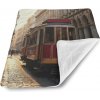 Sablio Detská deka pre bábätko Historická červená tramvaj - 90x120 cm Sablio Detská deka pre bábätko Historická červená tramvaj - 90x120 cm