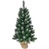 Stromček MagicHome Vianoce Nico, jedľa v jute, zasnežené konce, 90 cm Stromček MagicHome Vianoce Nico, jedľa v jute, zasnežené konce, 90 cm