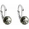 Strieborné náušnice visiace s kryštálmi Swarovski čierne okrúhle 31230.3 Strieborné náušnice visiace s kryštálmi Swarovski čierne okrúhle 31230.3