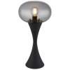 GLOBO 21027S LULA stolná lampička V369mm 1xE14 čierna, dymová GLOBO 21027S LULA stolná lampička V369mm 1xE14 čierna, dymová