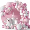 BALÓNY GIRLANDA PRE DIEVČATKO BABY SHOWER NARODENINY KRST RUŽOVÉ 107ks BALÓNY GIRLANDA PRE DIEVČATKO BABY SHOWER NARODENINY KRST RUŽOVÉ 107ks