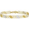 Silvego Zlatý náramok Colony zo žltého a bieleho zlata s brúsenými článkami 5 mm FNN1973BGYW