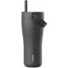 Módny eko termohrnček so slamkou EQUA Carry Cup 600 ml - čierny Módny eko termohrnček so slamkou EQUA Carry Cup 600 ml - čierny