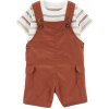 CARTER'S Set 2dielny tričko kr. rukáv, kraťasy na traky Brown&Color Stripes chlapec 3m CARTER'S Set 2dielny tričko kr. rukáv, kraťasy na traky Brown&Color Stripes chlapec 3m