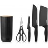 Sada kuchynských nožov so stojanom black tube, nerez, 5ks Sada kuchynských nožov so stojanom black tube, nerez, 5ks