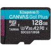 Kingston Canvas Go Plus Micro SDXC 128 GB, UHS-I U3 A2, Class 10 - rýchlosť 170/90 MB/s