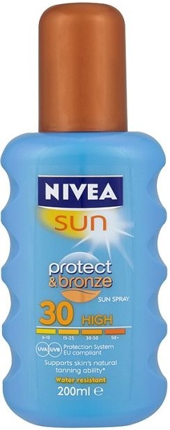 Nivea Sun Protect & Bronze Intenzívne spray na opaľovanie SPF30 200 ml