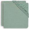Jollein napínacia plachta 2 ks Ash Green 120x60 Jollein napínacia plachta 2 ks Ash Green 120x60