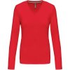 Kariban Tričko K382 s výstřihem do V, dlouhý rukáv, dámské COT20K38200403-red L Červená Kariban Tričko K382 s výstřihem do V, dlouhý rukáv, dámské COT20K38200403-red L Červená