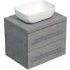 Kúpeľňová skrinka s doskou SAT Cube Way 60x53x46 cm betón mat CUBE461603BE45 Kúpeľňová skrinka s doskou SAT Cube Way 60x53x46 cm betón mat CUBE461603BE45