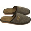 Pánske ľanové zateplené papuče Vipmen hnedé