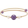 Nefertitis Ametyst a biele perly náramok mosadz NF48902 - obvod cca 16 až 25 cm Nefertitis Ametyst a biele perly náramok mosadz NF48902 - obvod cca 16 až 25 cm
