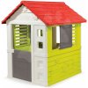 Smoby domček Nature červeno-zelený s UV filtrom a 3 oknami, 2 žalúzie a 2 posuvné okenice 810712