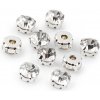 Našívacie šatóny / štras v puzdre / kotlíku Ø10 mm crystal 10ks Našívacie šatóny / štras v puzdre / kotlíku Ø10 mm crystal 10ks