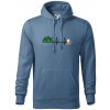 EKG z hôr na pivo - Mikina pánska Cape s kapucňou - 3XL ( Denim ) EKG z hôr na pivo - Mikina pánska Cape s kapucňou - 3XL ( Denim )