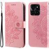 Peňaženkové kožené puzdro 7-PETAL na Honor X6a - Rose Gold Peňaženkové kožené puzdro 7-PETAL na Honor X6a - Rose Gold