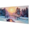 Nástenný panel Zimné stromy sneh na východ 100x50 cm Nástenný panel Zimné stromy sneh na východ 100x50 cm