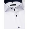 ETERNA Comfort Fit pánska košeľa biela nie presvitajúca s tmavo modrým kontrastom Non iron Cover, Veľkosť 50 ETERNA Comfort Fit pánska košeľa biela nie presvitajúca s tmavo modrým kontrastom Non iron Cover, Veľkosť 50
