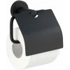 Matne čierny nástenný držiak na toaletný papier z nehrdzavejúcej ocele Bosio – Wenko Matne čierny nástenný držiak na toaletný papier z nehrdzavejúcej ocele Bosio – Wenko
