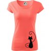 Zamilovaná mačka spredu - Dámske tričko Pure - 2XL ( Korálová ) Zamilovaná mačka spredu - Dámske tričko Pure - 2XL ( Korálová )
