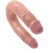 Dvojité dildo telovej farby 35 cm U-tvar Medium Double Trouble King Cock Dvojité dildo telovej farby 35 cm U-tvar Medium Double Trouble King Cock