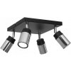 Luminex | Bodové svietidlo NEST 4xGU10/8W/230V čierna/chróm | LU1791 Luminex | Bodové svietidlo NEST 4xGU10/8W/230V čierna/chróm | LU1791