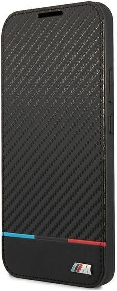 Púzdro BMW knížkové Samsung Samsung Galaxy S22 5G bookcase carbon M Collection Triangles čierne