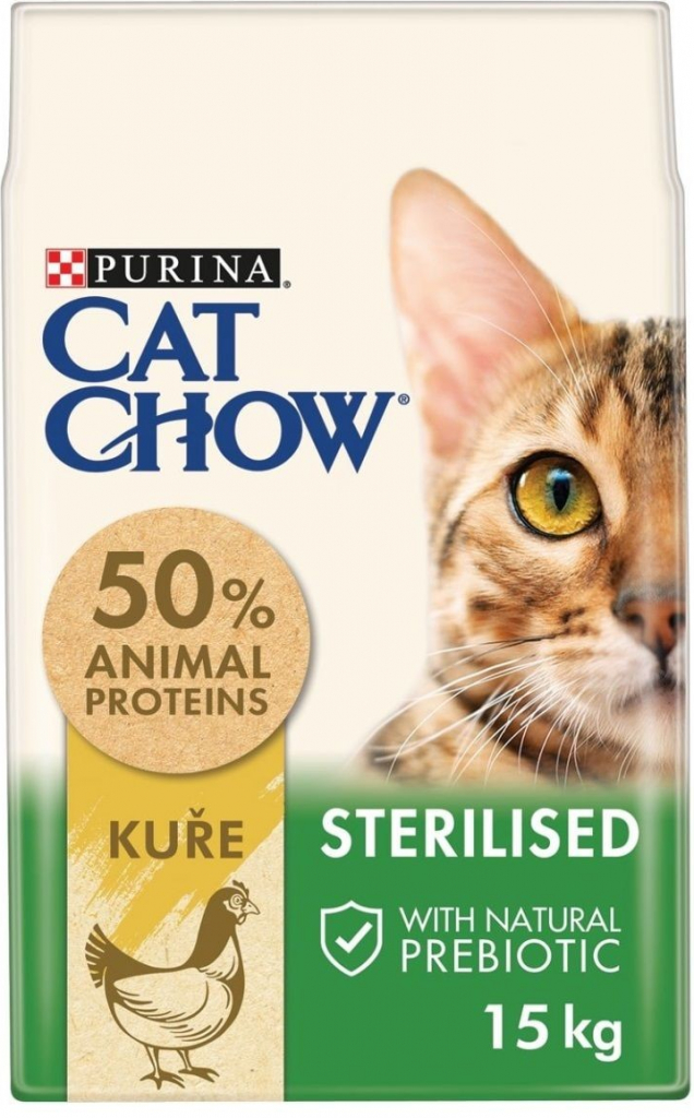 Purina Cat Chow Sterilized Dospělý Kuřecí maso 15 kg