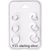 For Silver SADA NÁUŠNÍC KRÚŽKY - STRIEBRO 925 For Silver SADA NÁUŠNÍC KRÚŽKY - STRIEBRO 925