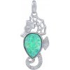 Stříbrný přívěsek mořský koník Athos s tyrkysovým opálem JJJ0909POT Stříbrný přívěsek mořský koník Athos s tyrkysovým opálem JJJ0909POT