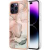 Gumený kryt Electroplating Marble na iPhone 16 Pro - Ružová zlatá Gumený kryt Electroplating Marble na iPhone 16 Pro - Ružová zlatá