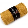 Pletacia priadza Cordy Macrame 250 g horčicová 1ks Pletacia priadza Cordy Macrame 250 g horčicová 1ks